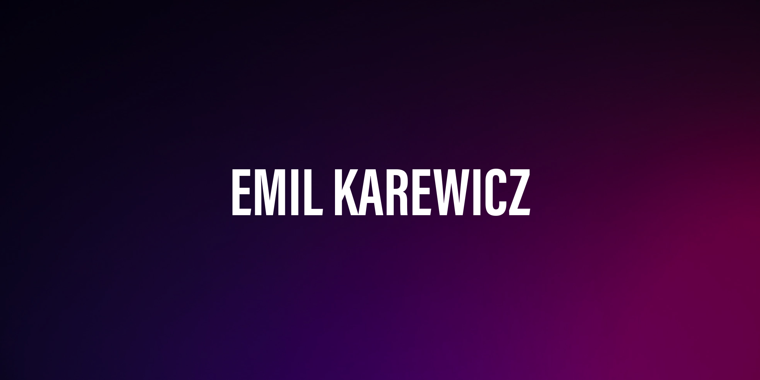 Emil Karewicz – życiorys i filmografia