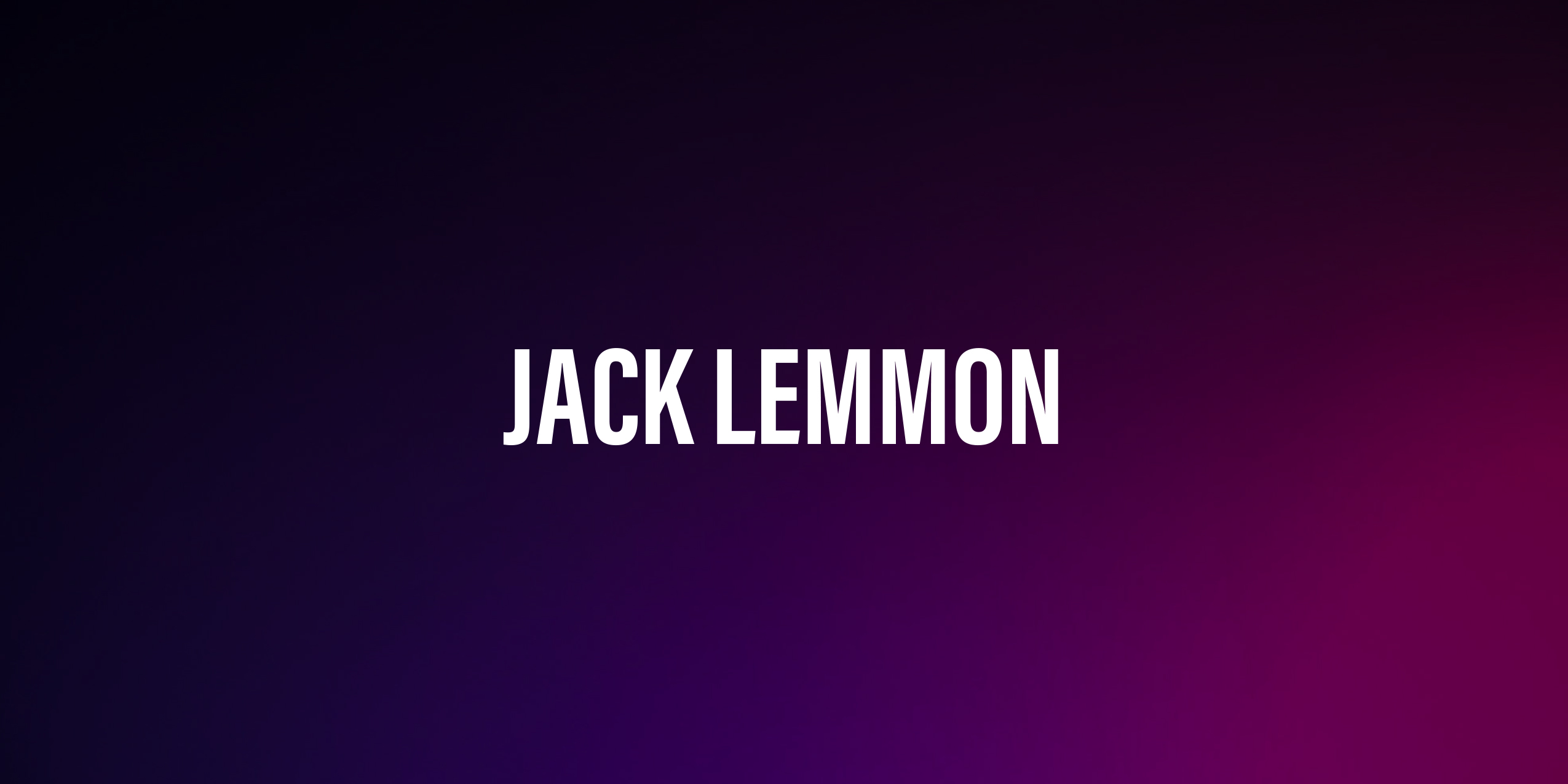 Jack Lemmon – życiorys i filmografia