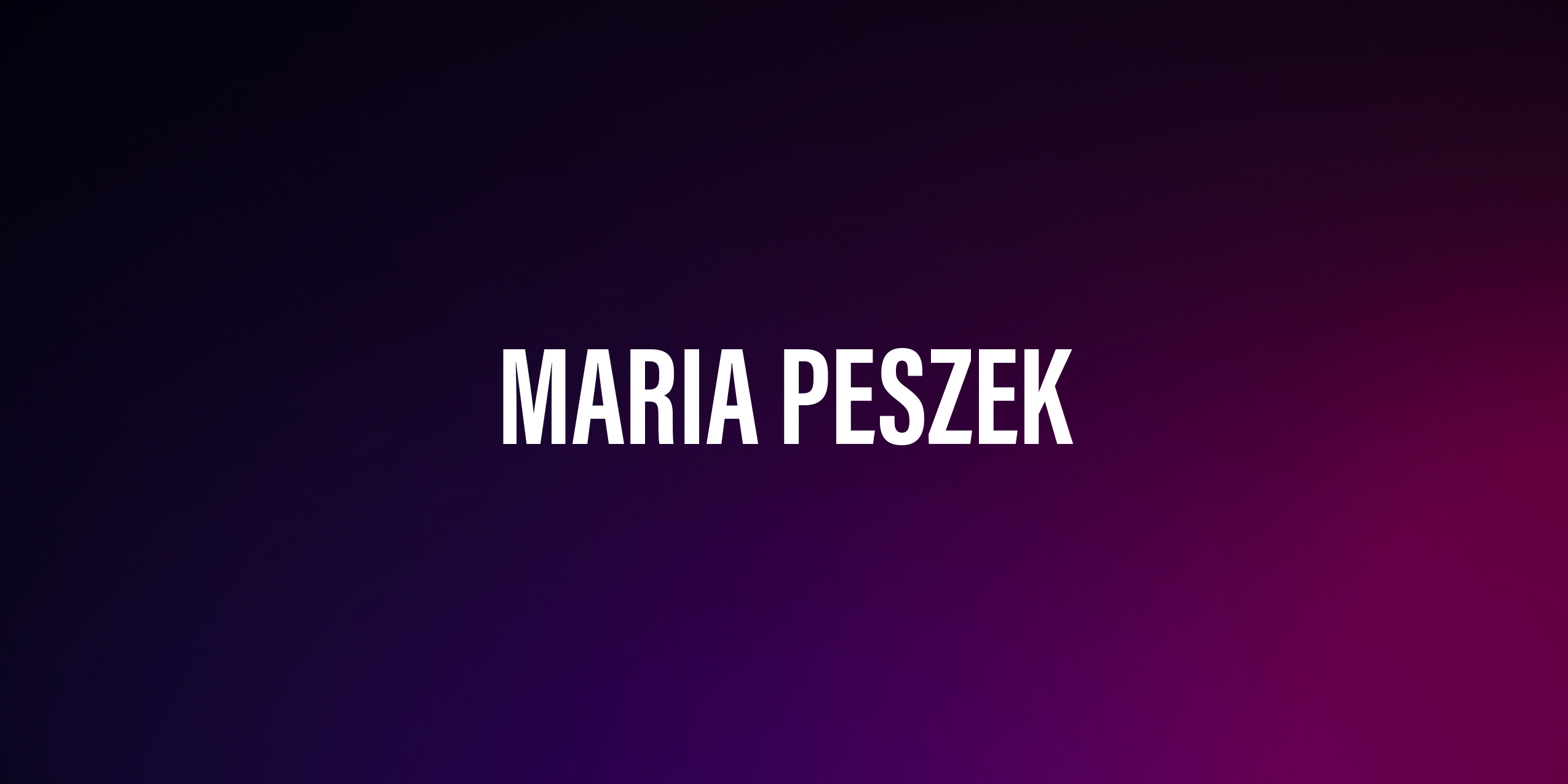 Maria Peszek – życiorys i filmografia