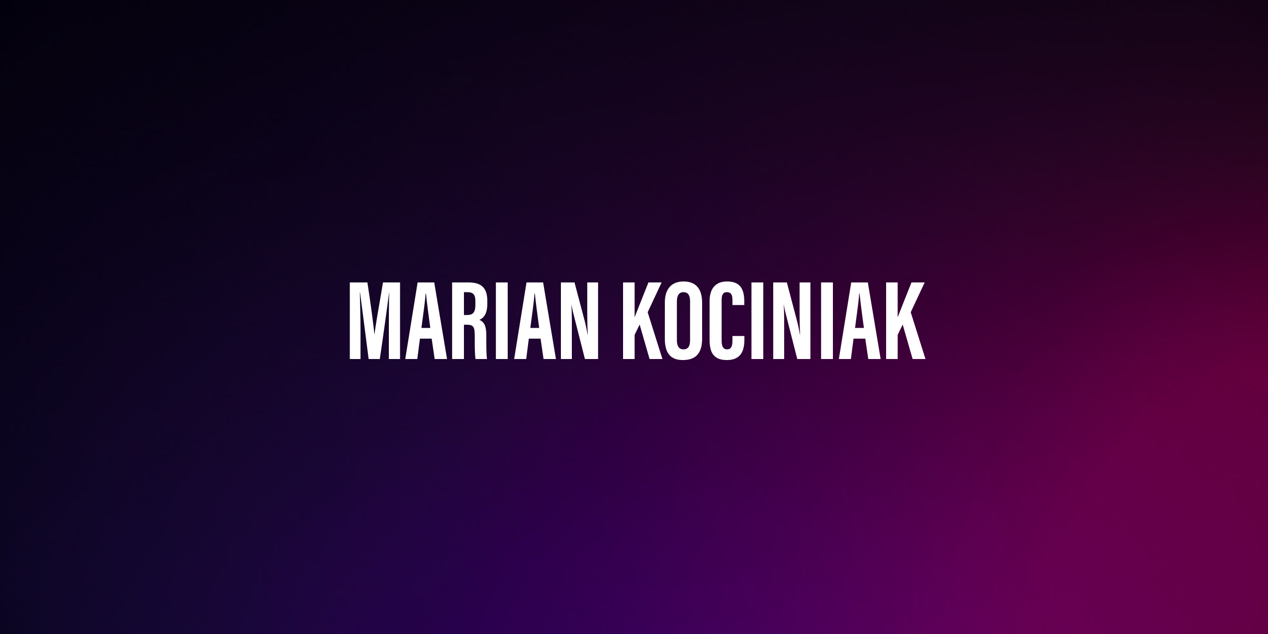 Marian Kociniak – życiorys i filmografia