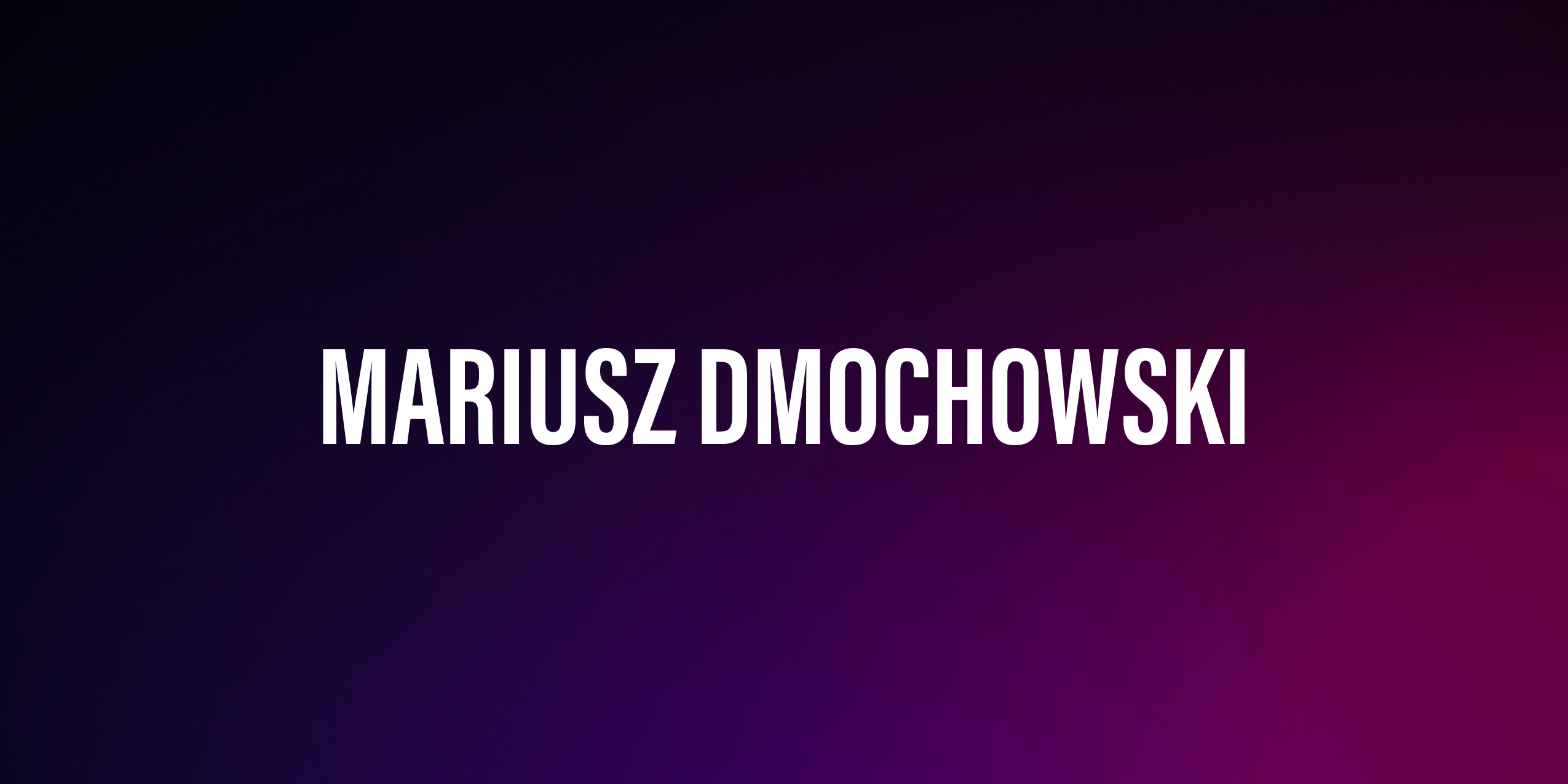 Mariusz Dmochowski – życiorys i filmografia