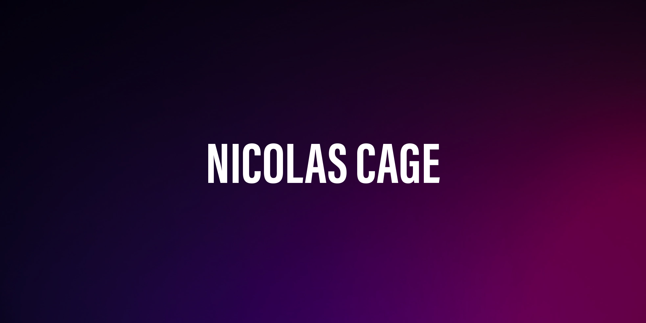 Nicolas Cage – życiorys i filmografia