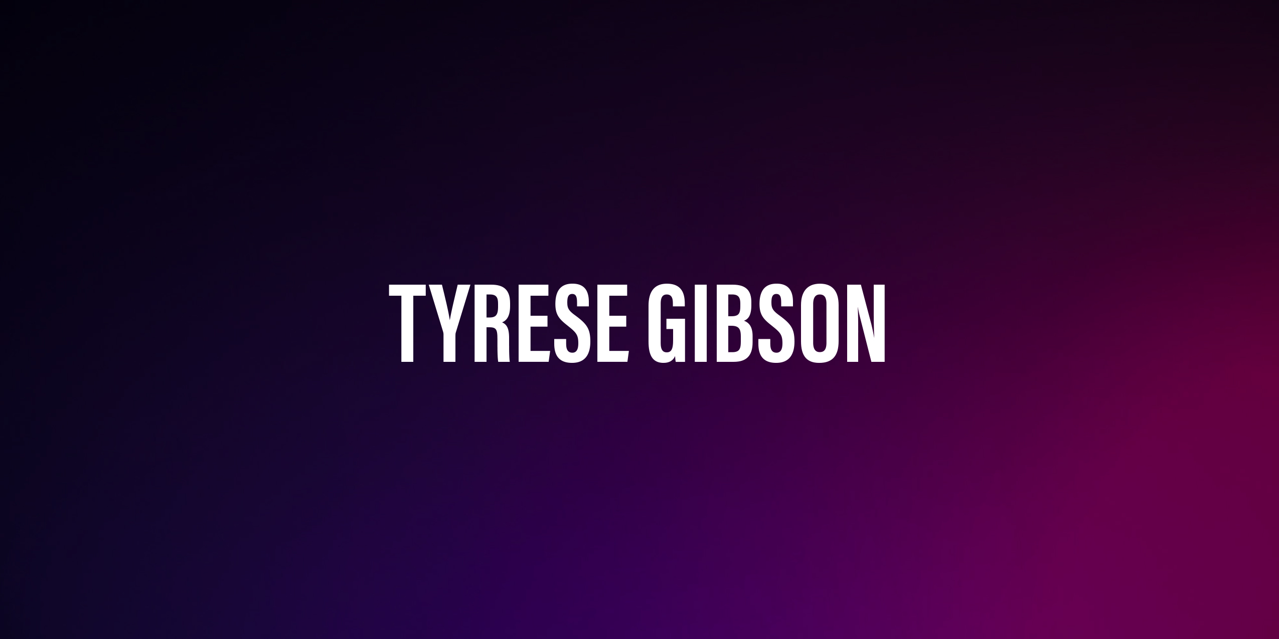 Tyrese Gibson – życiorys i filmografia