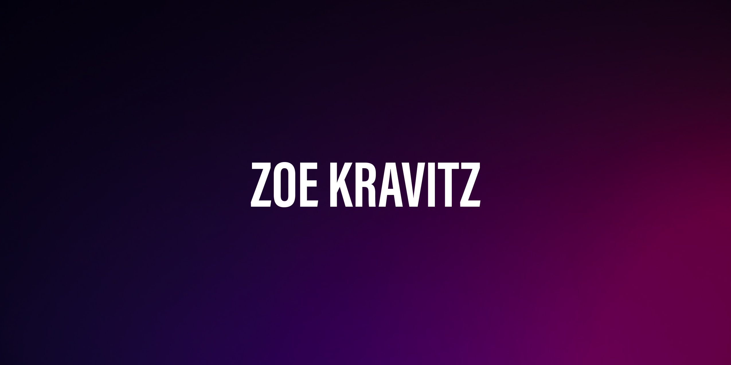 Zoë Kravitz – życiorys i filmografia