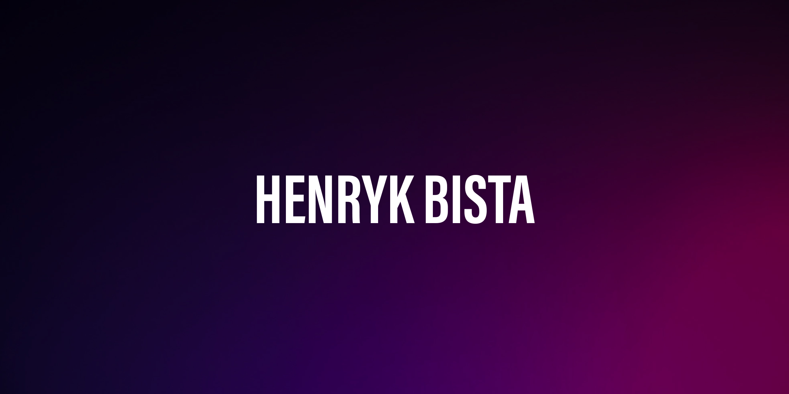 Henryk Bista – życiorys i filmografia