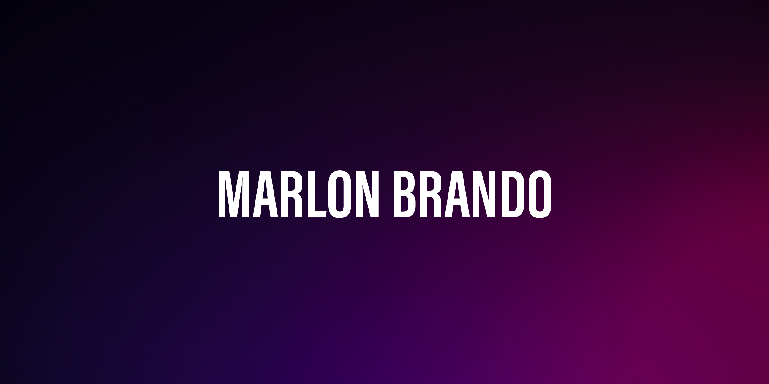 Marlon Brando – życiorys i filmografia